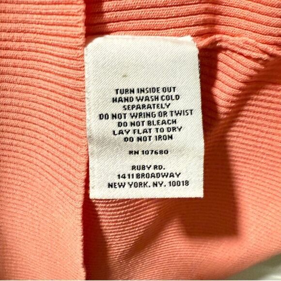 NWOT Ruby Rd Woman’s Beaded Ribbed Tank Coral Colorful Beach Summer top - Picture 9 of 11